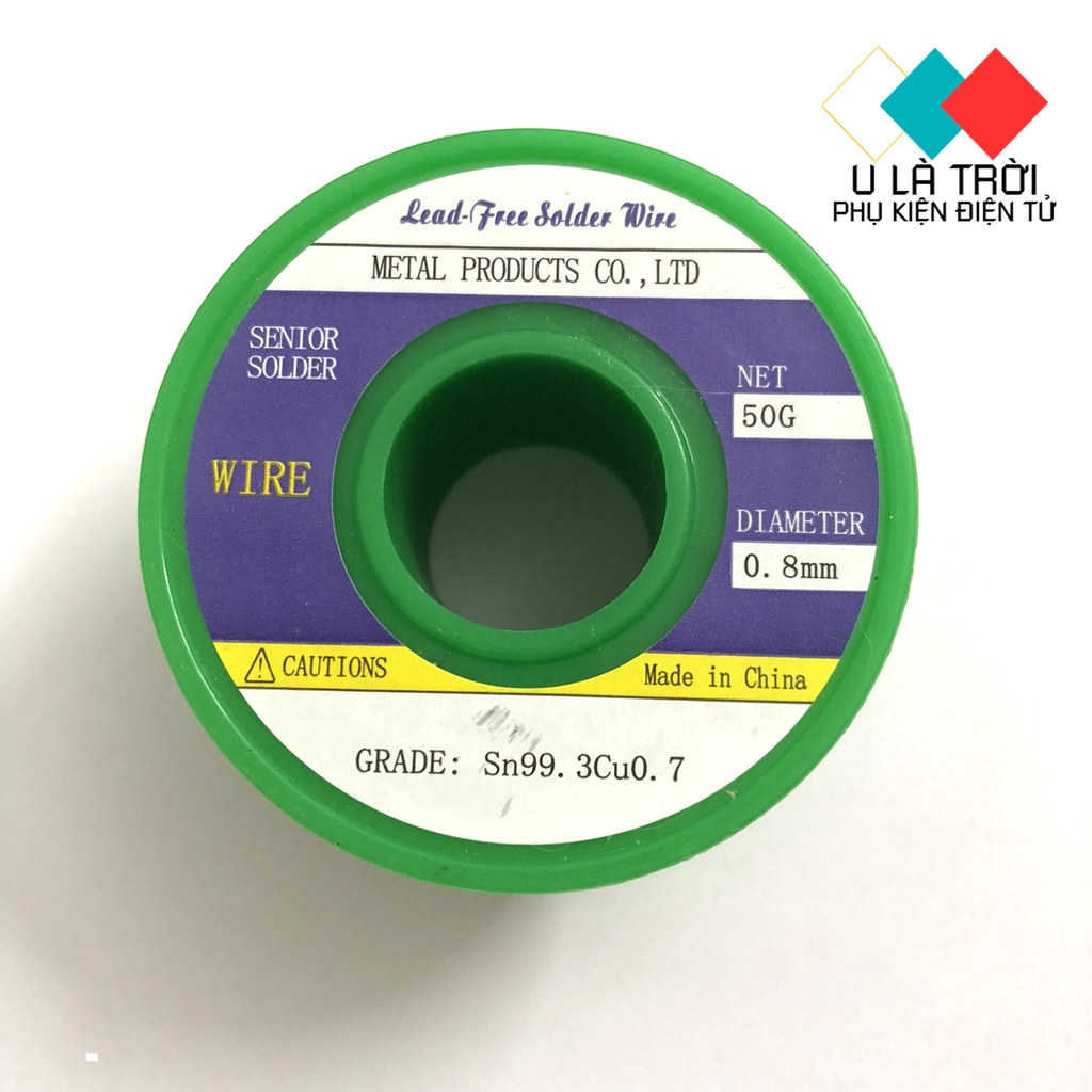 Thiếc hàn không chì Sn99.3Cu0.7 0.8mm 50g giá tốt