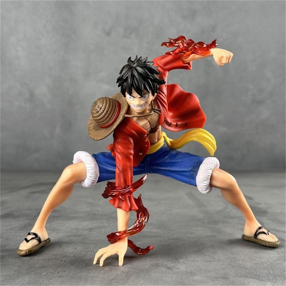 Mô Hình Nhân Vật luffy Đội Mũ Rơm Mô Hình Nhân Vật luffy 18cm Trang Trí Đáng Yêu