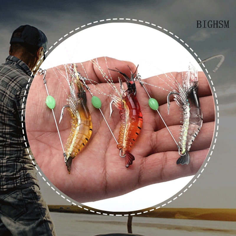 Bighsm Mồi Câu Cá Giả Hình Tôm Mềm Có Móc