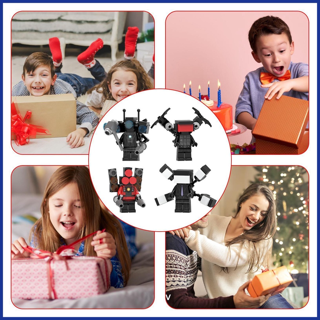 Skibidi Bộ Đồ Chơi Mô Hình Lego Người Máy Quay titan / tv man diy