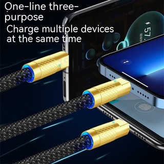 Cáp Sạc Nhanh 200w 3 Trong 1 6a Cho ios android type c