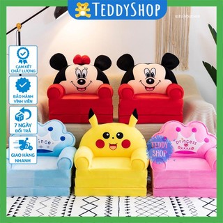 Ghế Sofa giường Ghế lười hình thú nhồi bông 3 tầng cho bé Gấu bông quà tặng chất lượng mút không lún