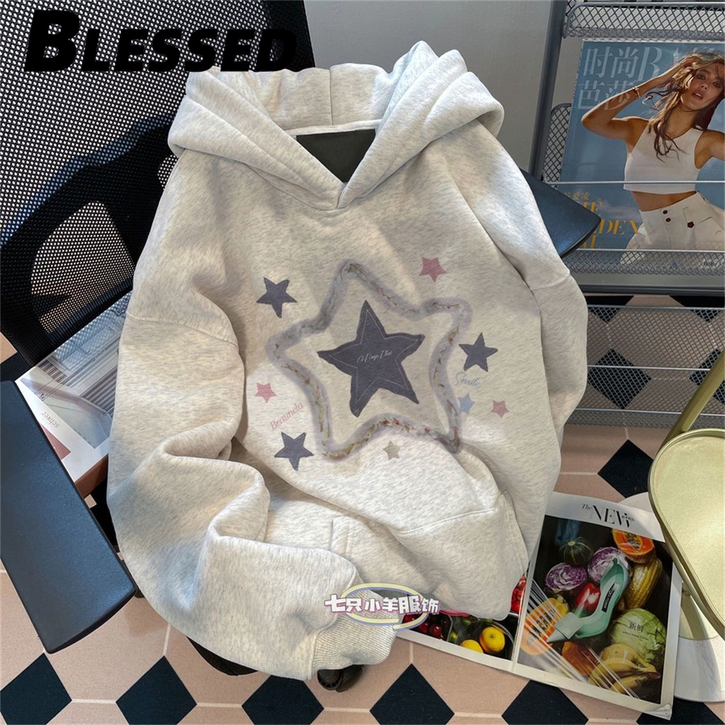 Blessed Áo Khoác hoodie áo khoác nữ zip hoodie Thanh lịch fashionable Thời trang comfortable WWY23B0L8K 46Z231115