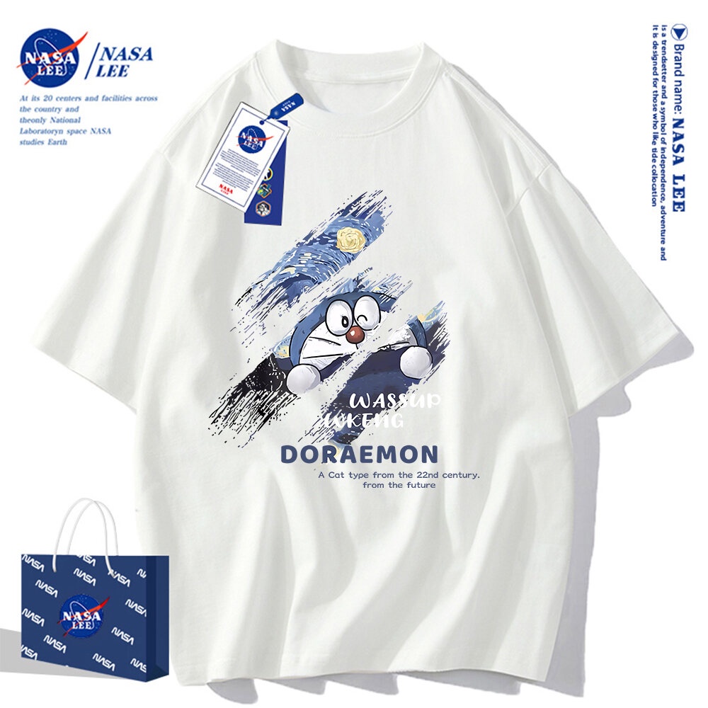 Nasa Áo Thun cotton Tay Ngắn Dáng Rộng Thời Trang Mùa Hè 2024 Cho Nam