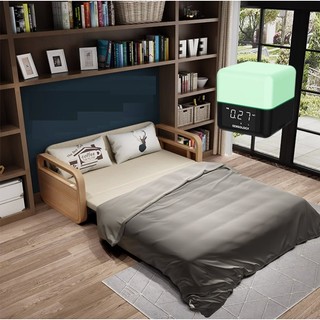 Giường sofa thông minh, ghế sofa gấp gọn đa năng chuyển đổi tiện lợi, sofa giường gỗ sồi
