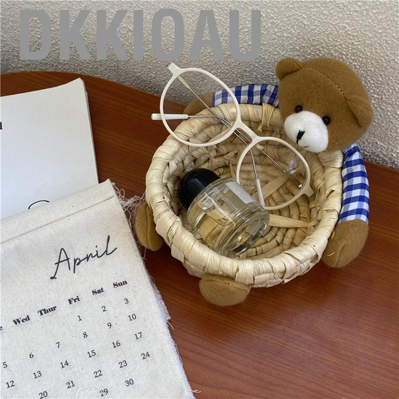 Dkkioau Cute Cartoon Bear Storage   for Desktop Office Bedroom