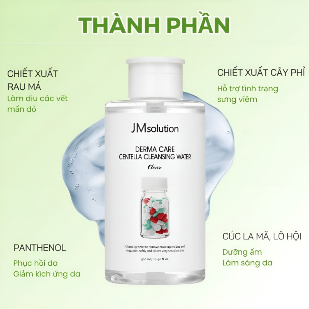 Nước Tẩy Trang JM Solution Cleansing Water Sạch Sâu Dịu Nhẹ Cho Da 500ml