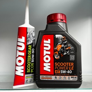Nhớt Motul Xe Tay Ga Scooter Power LE 5W40/10w40 + Nhớt Lap/Nhớt Hộp Số Motul 120ml Chính Hãng Cao Cấp