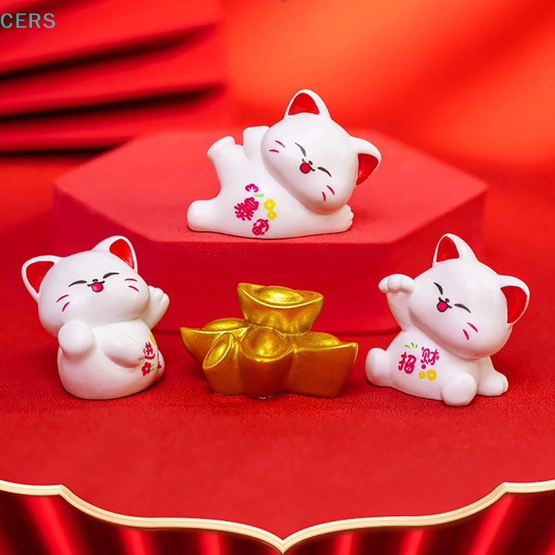 Mô Hình Chú Mèo May Mắn Dễ Thương Dùng Trang Trí Nhà Cửa / Xe Hơi
