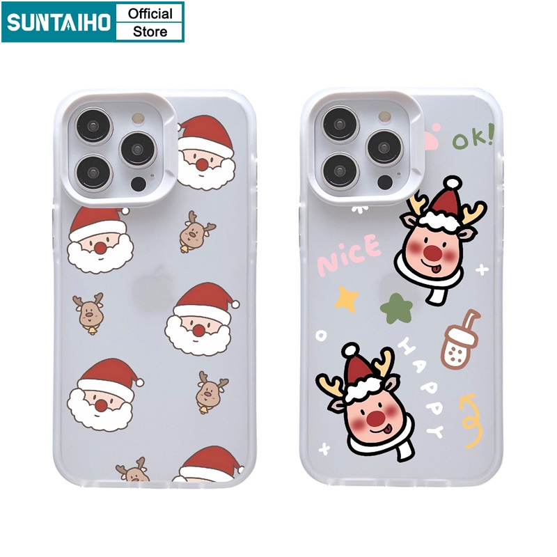 Suntaiho Ốp Điện Thoại tpu silicon Mềm Chống Sốc Cao Cấp In Hình Ông Già Noel Cho iphone 15 14 12 13 11 pro max ip 7 8 plus x xs xr xs max