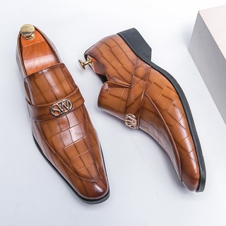 Giày lười da mũi nhọn thời trang cho nam size 37-46