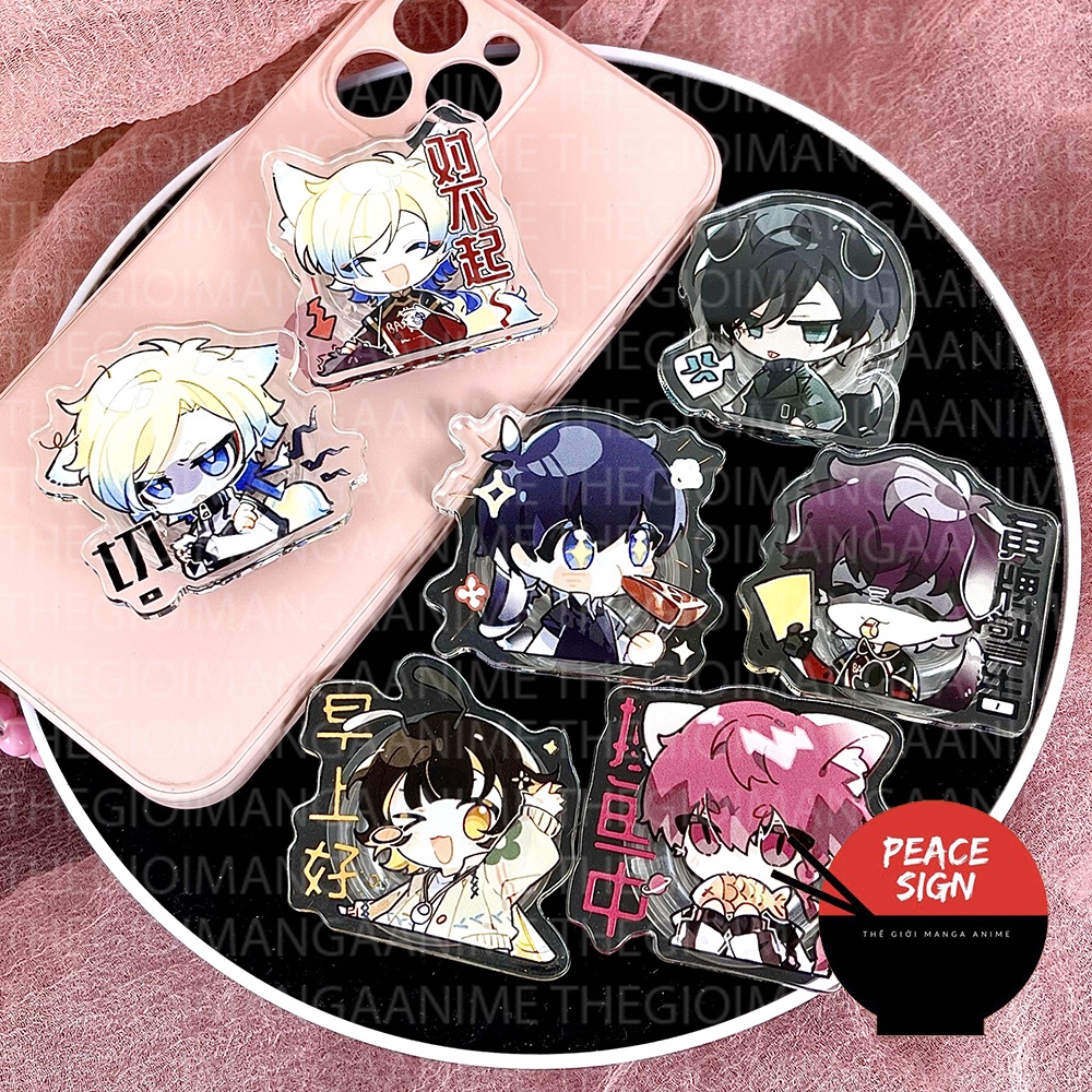 Giá Đỡ và Dây Treo Điện Thoại BLUE LOCK in hình anime chibi mica acrylic móc khóa griptok pop