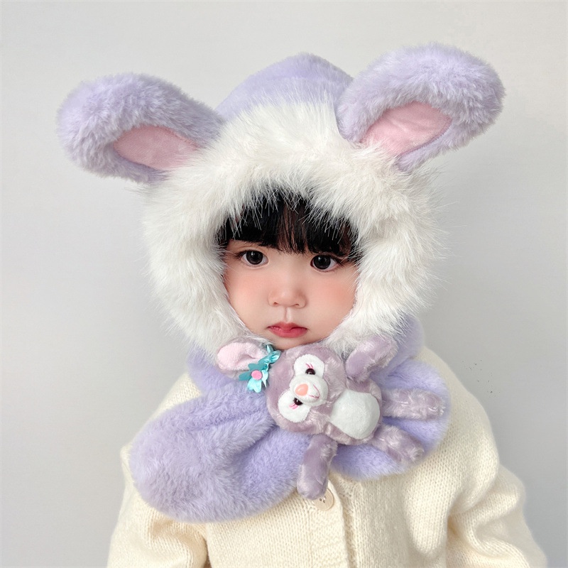 Mũ Bông Dày Dặn Giữ Ấm Tai Hình Nhân Vật Hoạt Hình one piece stellalou lotso