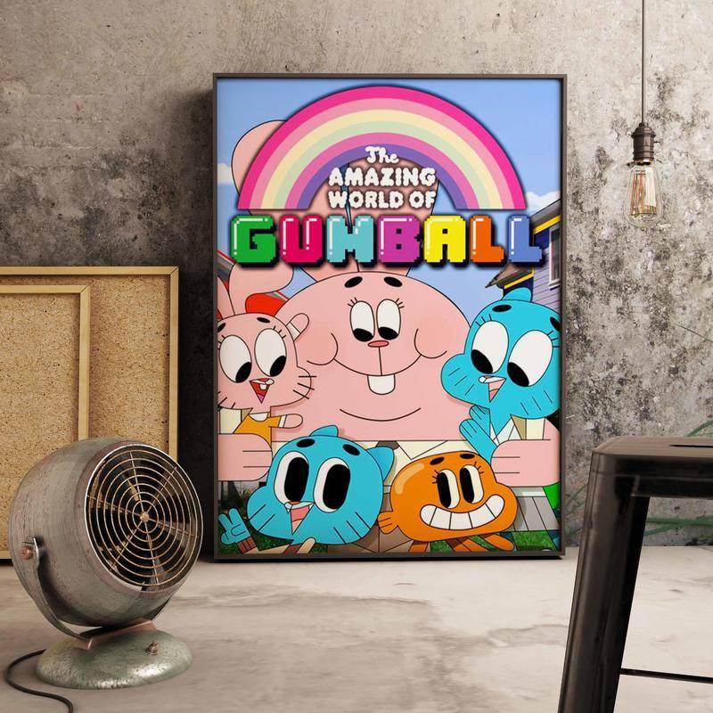 Tranh CuộN Treo TườNg HoạT HìNh Anime world of gumball