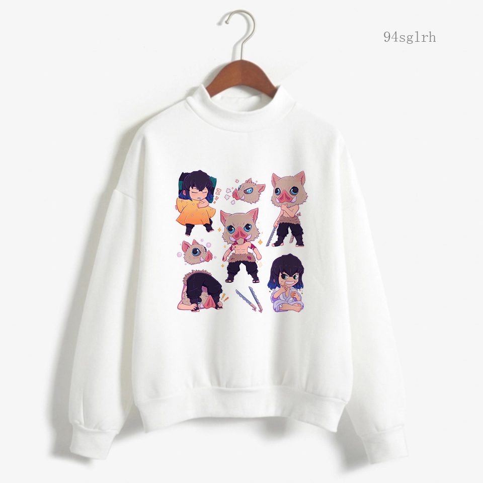 Demon slayer Áo hoodie unisex Ngoại Cỡ kimetsu no yaiba Giữ Ấm Mùa Thu Đông Phong Cách harajuku Giản Dị