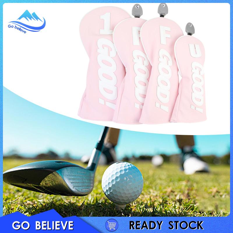 Bộ 4 Vỏ Bọc Bảo Vệ Đầu Gậy Đánh golf Bằng Gỗ Siêu Bền Tiện Dụng