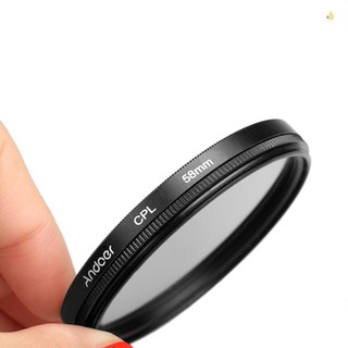 Andoer 58mm UV+CPL+Close-Up+4 +Star 8-Point Filter Circular Filter Kit Circular Polarizer Filter Macro Close-Up Star 8-Point Filter with Bag for  Canon Pentax  DSLR Camera