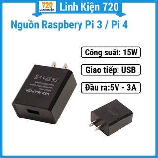 Nguồn raspbery pi 3 / pi 4 5v 3a hoạt động ổn định, hiệu suất cao