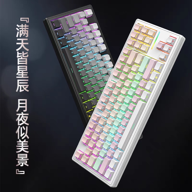 Bàn phím cơ không dây Xingmeng M87 Pro Mạch xuôi / 3 Mode / Led RGB / Hotswap / Gasket mount MKSHOP