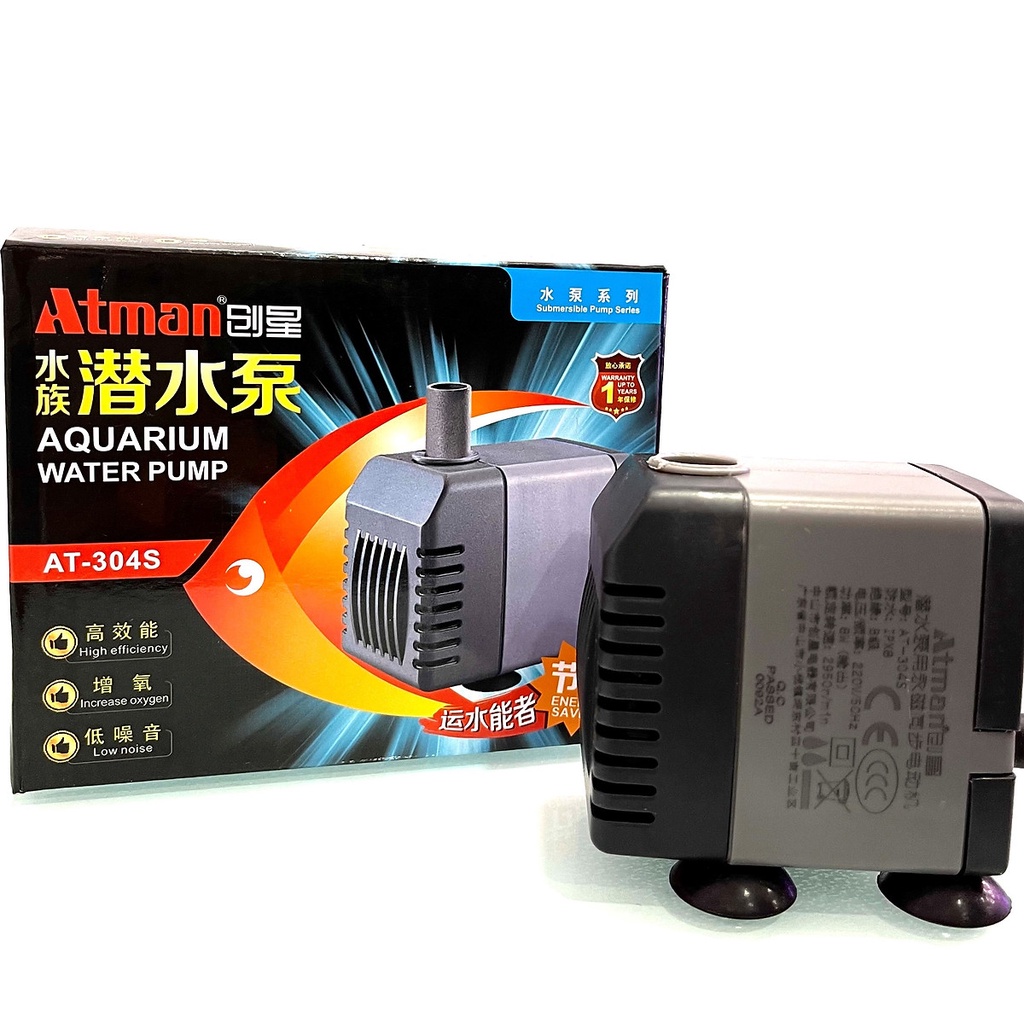 Máy Bơm ATMAN 306S | 305S | 304S | 303S | 302S | 301S - Máy Bơm Hồ Cá Thế Hệ Mới, Tiết Kiệm điện năng, siêu bền.