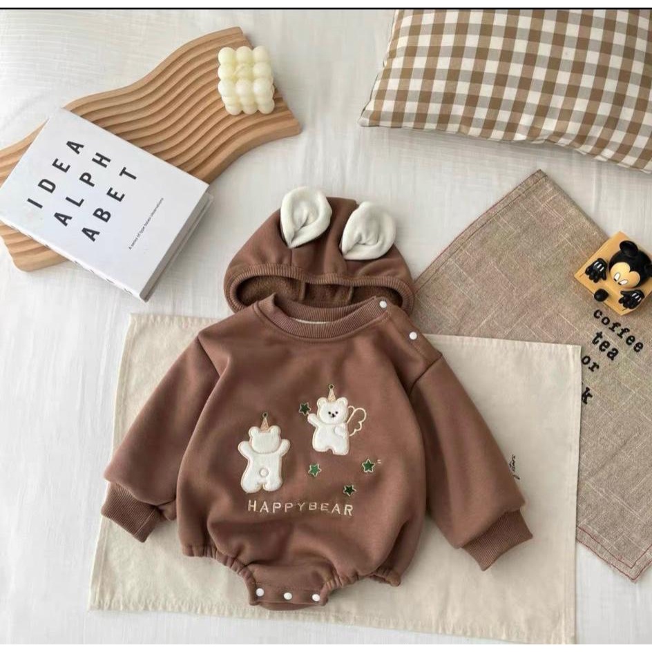 Bộ body dài tay bodysuit áo liền quần bộ đồ liền thân Babyshop88 cho bé trai bé gái M12.8.23-7