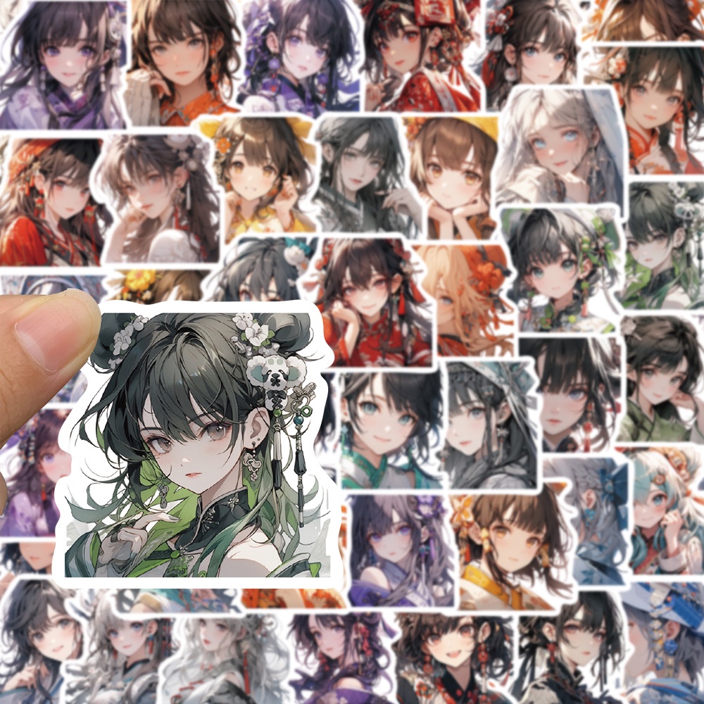 Bộ 50 Miếng Dán Hoạt Hình graffiti Chống Nước Trang Trí Mũ Bảo Hiểm / Bút Chì