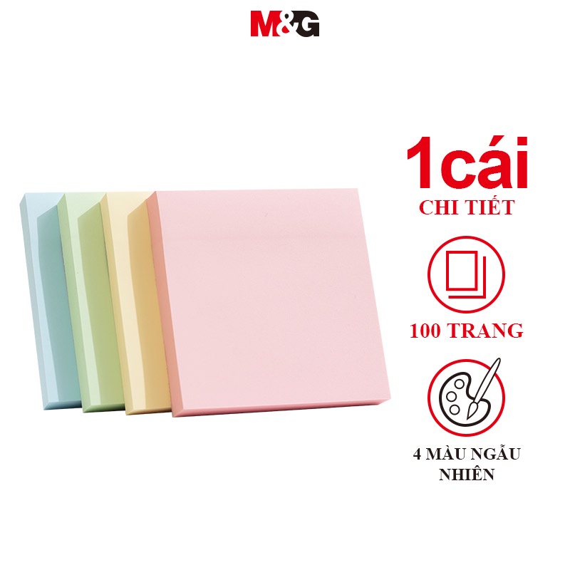 M&G giấy note ghi chú  Set 100 Nhãn Dán Ghi Chú 4 Màu 76 * 76mm 4 Màu