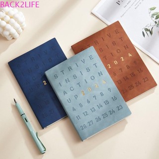 Sổ tay ghi chú lập kế hoạch back2life 12 tháng lập kế hoạch lập trình học tiếng anh 2024 a5