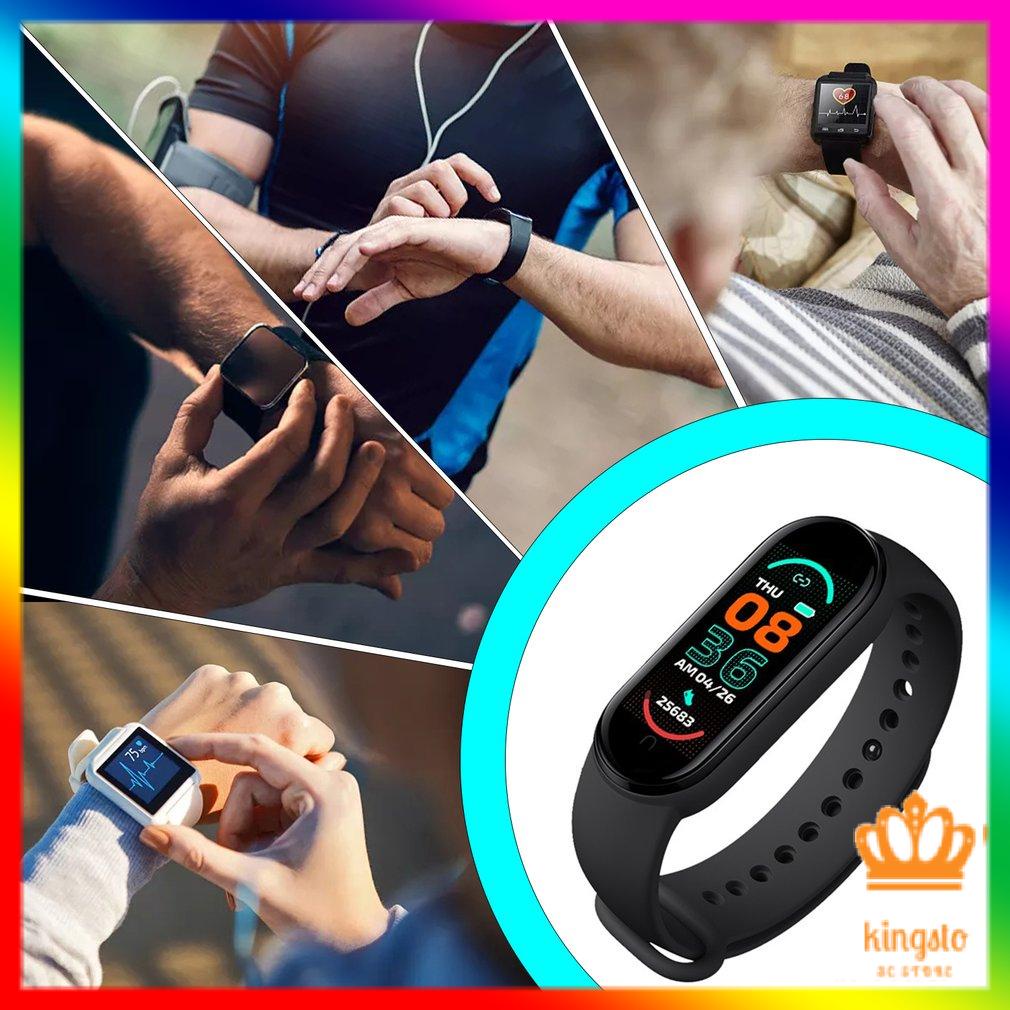 M6 Vòng đeo tay thông minh Đồng hồ thông minh Thể thao Theo dõi sức khỏe Máy đếm bước theo dõi nhịp tim Vòng đeo tay không dây