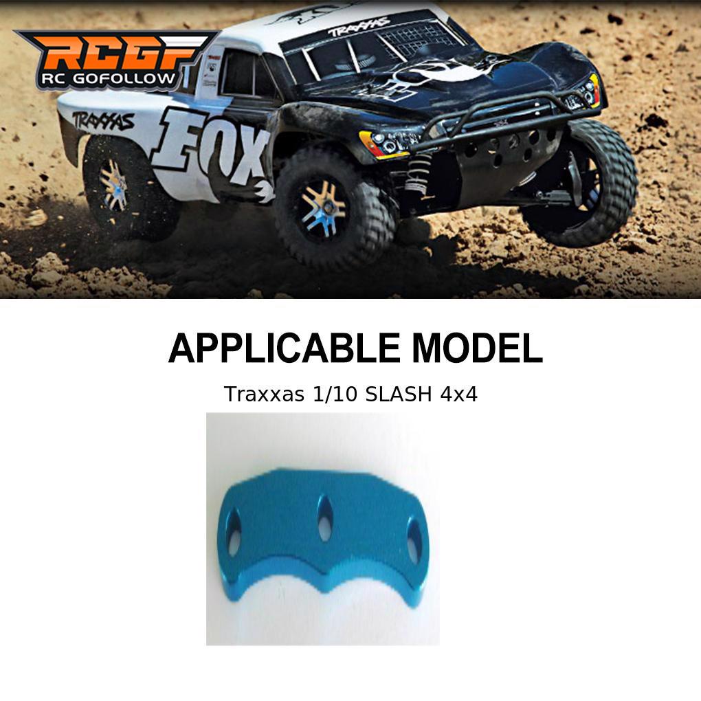 Rcgofollow Giá Đỡ Trước / Sau Bằng Hợp Kim Nhôm Bền Màu Xanh Dương Cho traxxas slash 4 X 4 1 / 10