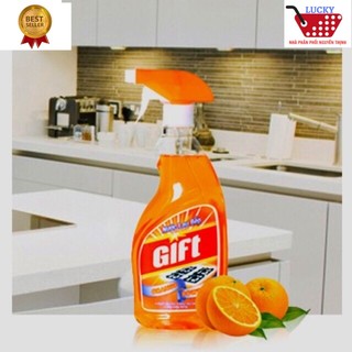 Nước Lau Bếp Gift 580ml khử mùi nhanh chóng tẩy sạch mọi vết bẩn trên bếp