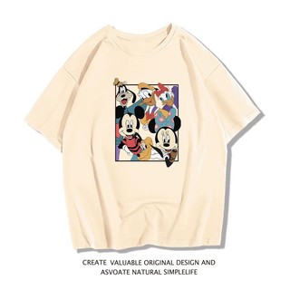 Áo thun nữ form rộng cotton cổ tròn in basic