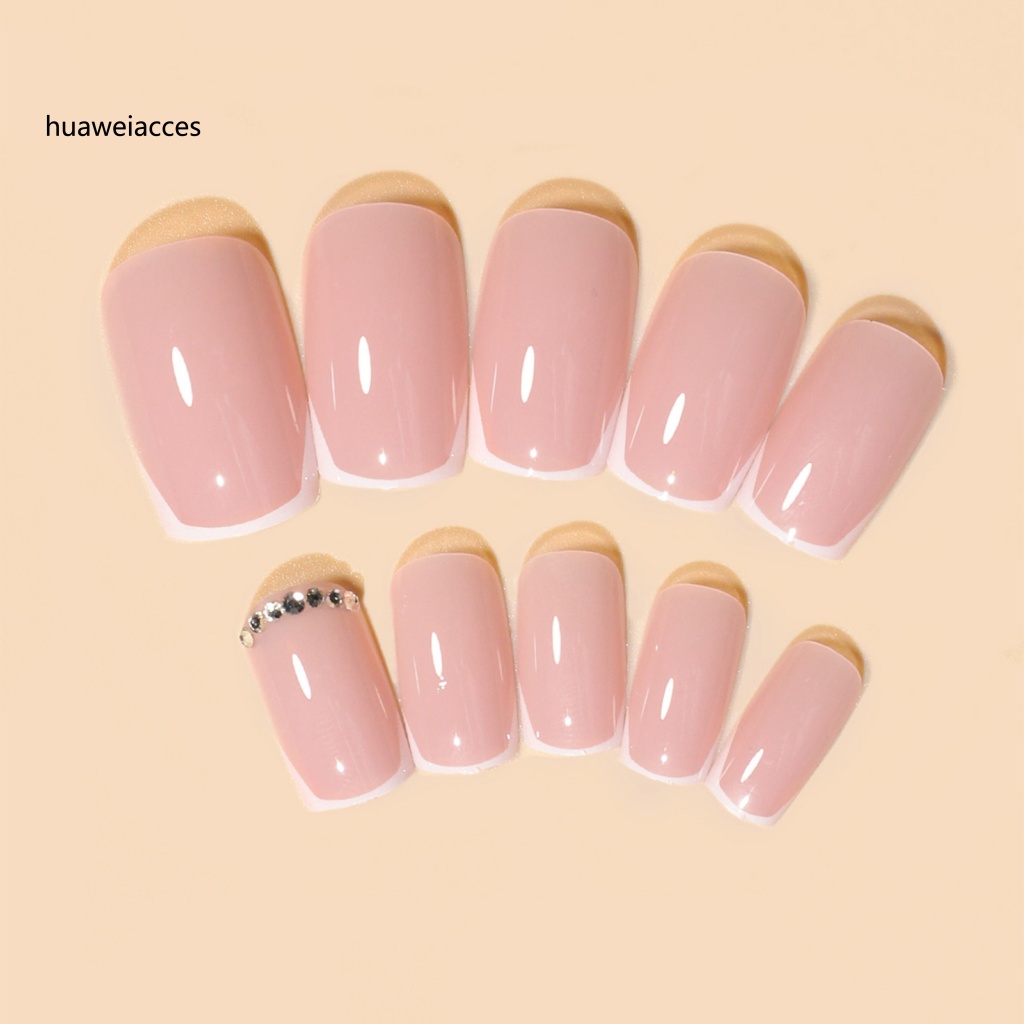 Bộ 24 Móng Tay Giả Bằng abs Chống Phai Màu Sắc Sống Động Kèm Keo Dán