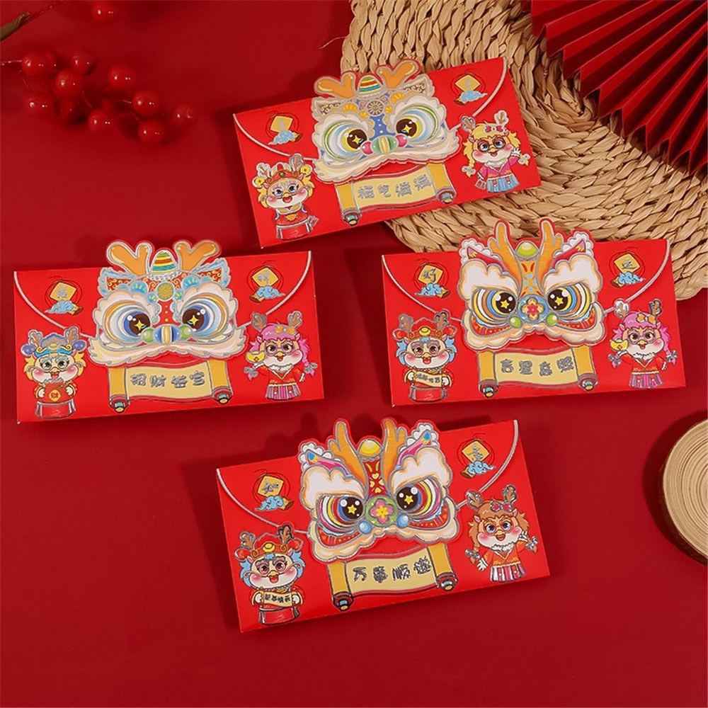 Bao Lì Xì Năm Mới Hình Rồng Đỏ Phong Cách Trung Hoa