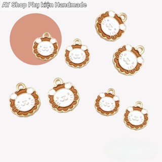Mặt dây chuyền charm kim loại sư tử / hổ - phụ kiện handmade