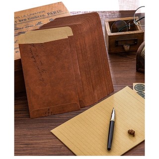 Set giấy kraft viết thư a5 phong cách vintage t.craft house