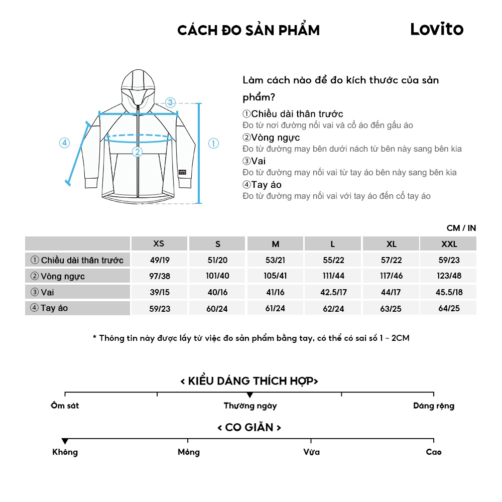 Lovito Nút khâu vải trơn thông thường Mặt trước áo khoác màu kim loại cho nữ LNE36149 (Màu trắng ngà)