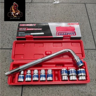 Bộ tuýp 1/2 cần cong 10 món 8-24mm