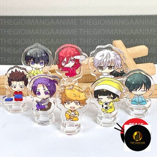   PIJAMA  Standee 3CM mini BLUE LOCK tượng acrylic anime mica chibi mô hình trang trí nagi bachira reo isagi rin 