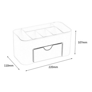 【fridvn】Desktop Makeup Organizer Plastic Storage Box Cosmetic Organizer Storage Case