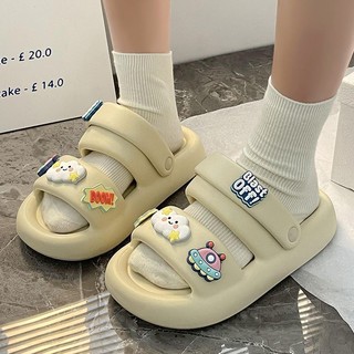 Dép xỏ ngón đế dày Đạp dép cảm giác phân nữ eva