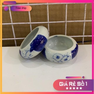 Cóng sứ đựng sâu cho chim men đẹp cao cấp