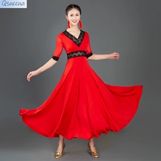Đầm Khiêu Vũ Qsuccua Phối Ren Dành Cho Nữ