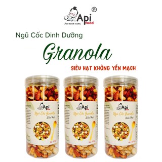  Granola KHÔNG YẾN MẠCH NƯỚNG MẬT - 20 HẠT MACCA (Macca, Hạnh Nhân, Óc Chó Vàng, Óc Chó Đỏ, Hạt Điều)