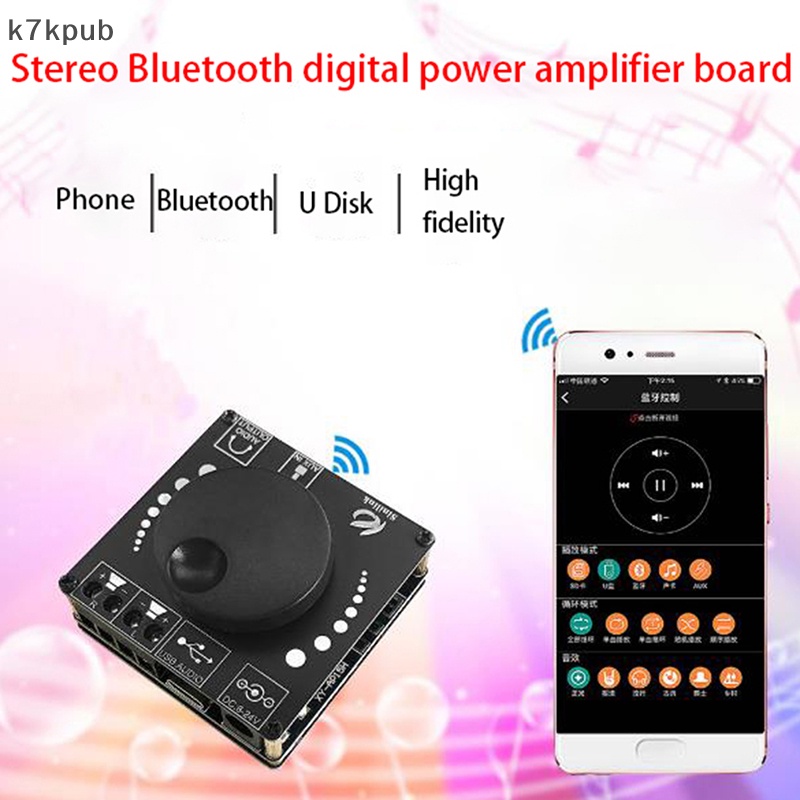[K7] bo mạch khuếch đại kỹ thuật số Bluetooth Stereo XY-AP15H Hifi 20W + 20W đầu vào USB-C AUX VN