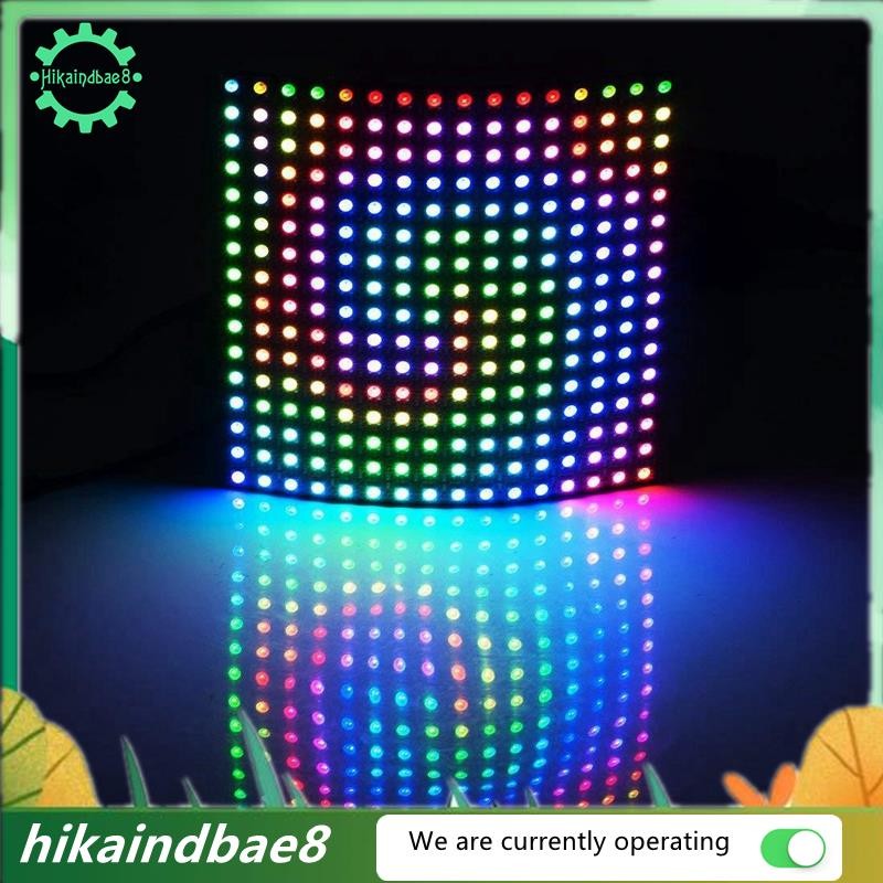 [hIkAi] WS2812B LED RGB Bảng điểm ảnh linh hoạt 16X16 Bảng điều khiển có thể định vị riêng lẻ Màn hì