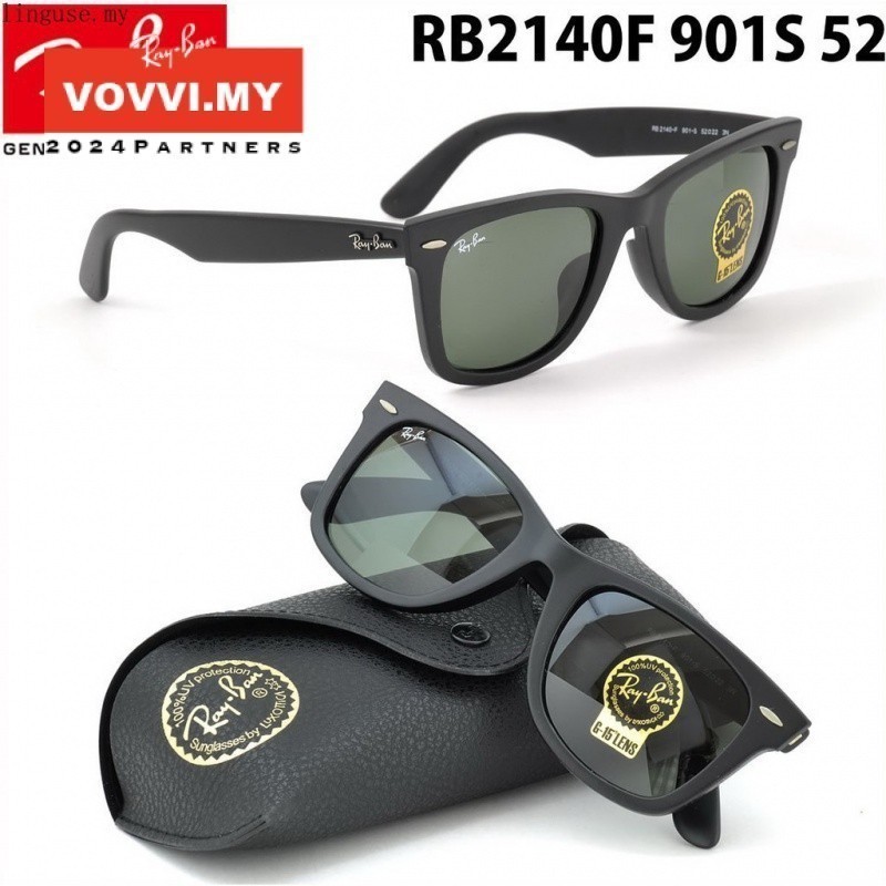Kính râm Rayban Wayfarer Original RB2140F 901 (Asian Fit) aq11 Thời trang Đen Ba Lan