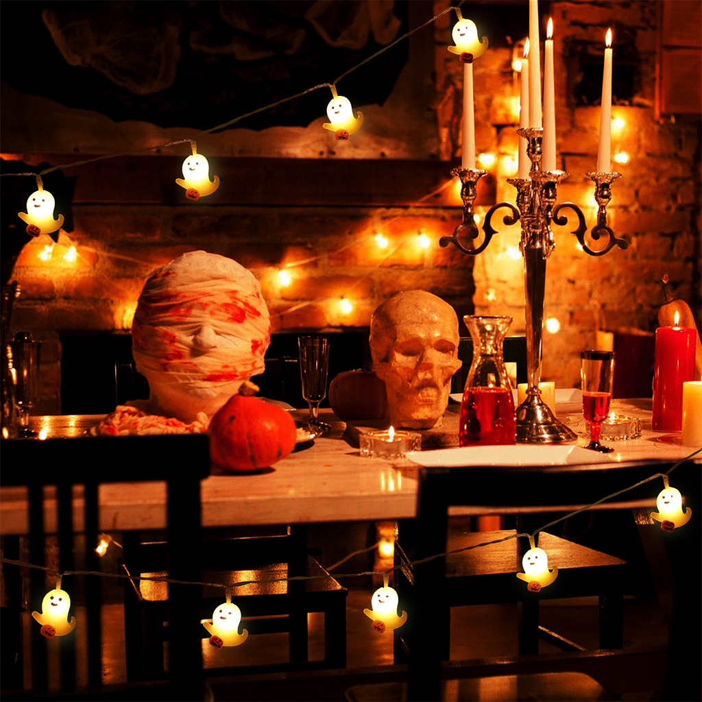 Dây Đèn led Hình Ma Trang Trí halloween