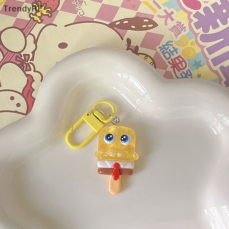 Móc Khóa Hình spongebob / Kem / Trái Tim / Hoạt Hình Thời Trang Mùa Hè Cho Học Sinh