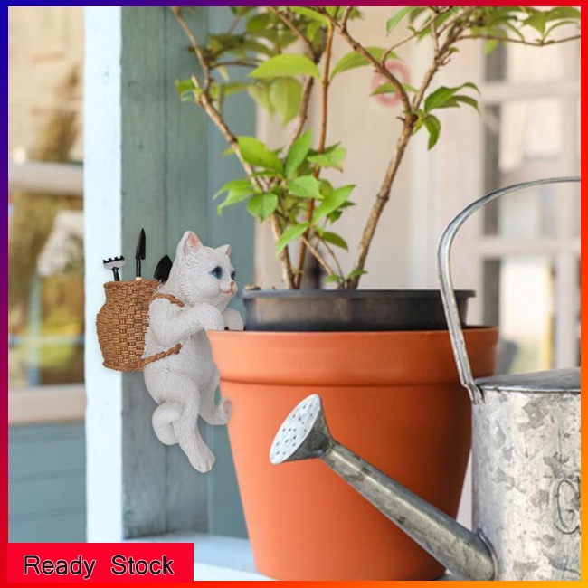 Phụ Kiện Trang Trí Bể Cá Hình Mèo Đeo Ba Lô Dễ Thương